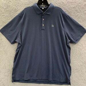 SUN DAY RED Polo Shirt Mens Size XXL Striped Blue White